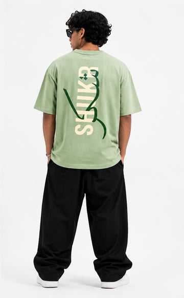 PEACE Oversized T-Shirt — Sage Green