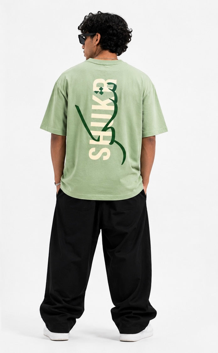 PEACE Oversized T-Shirt — Sage Green