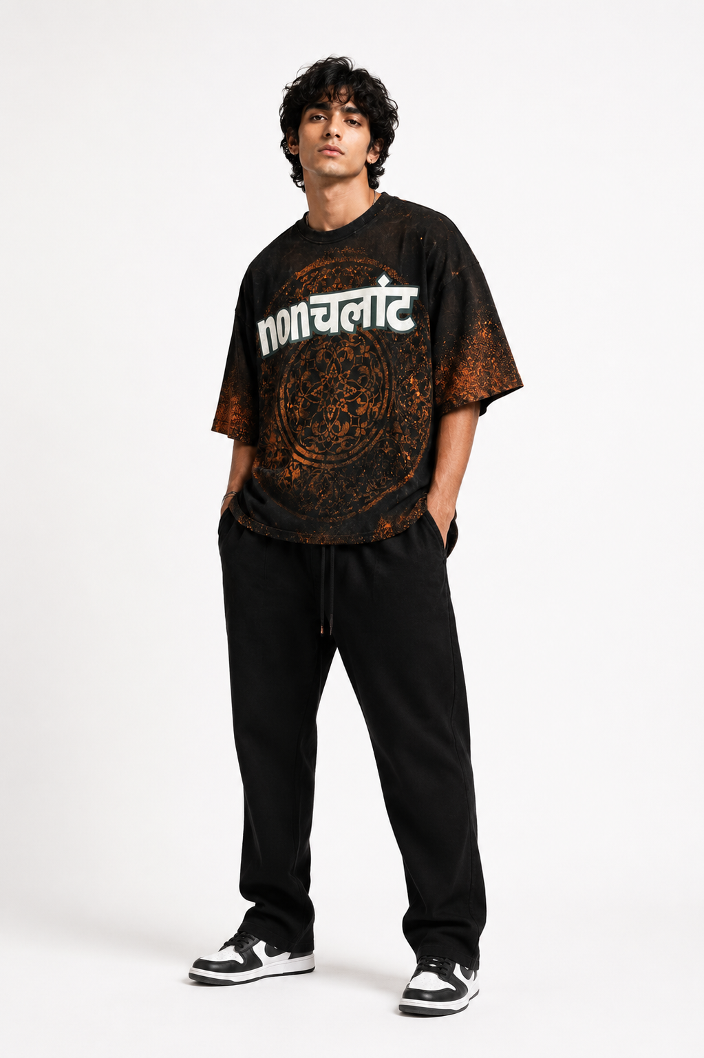 Nonचलाँट Acid Wash Oversized T-Shirt