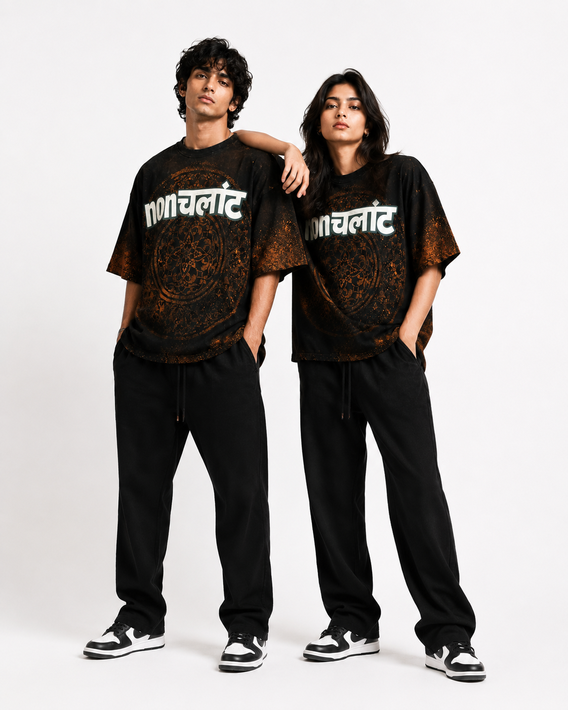 Nonचलाँट Acid Wash Oversized T-Shirt